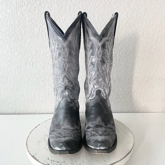 Lane LEXINGTON Womens Cowboy Boots 8.5 Black Western Cowgirl Tall Pointed Toe - Picture 5 of 11